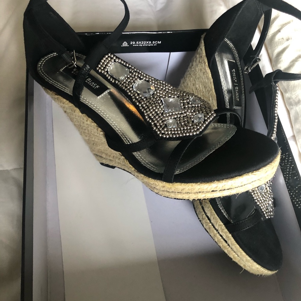 White House Black Market crystal stud espadrilles - Picture 3 of 4